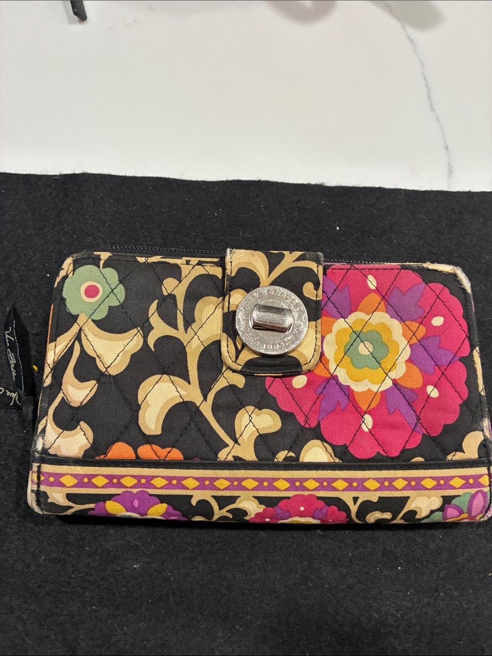 Vintage Vera Bradley Turnlock Wallet in the retired pattern "Suzani"
